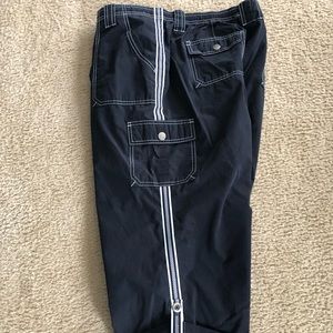 Black Cargo Capris